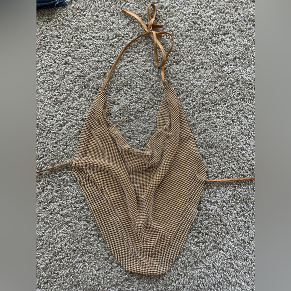 Sparkly one size too with ties! Cow neck top very flattering - Picture 1 of 2